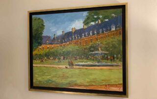 Side view of Place des Vosges painting