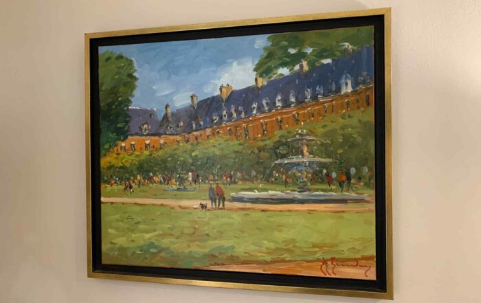 Side view of Place des Vosges painting