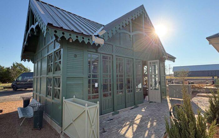 Outside La Petite Dame Round Top Wine Bar at our Compound Ln location