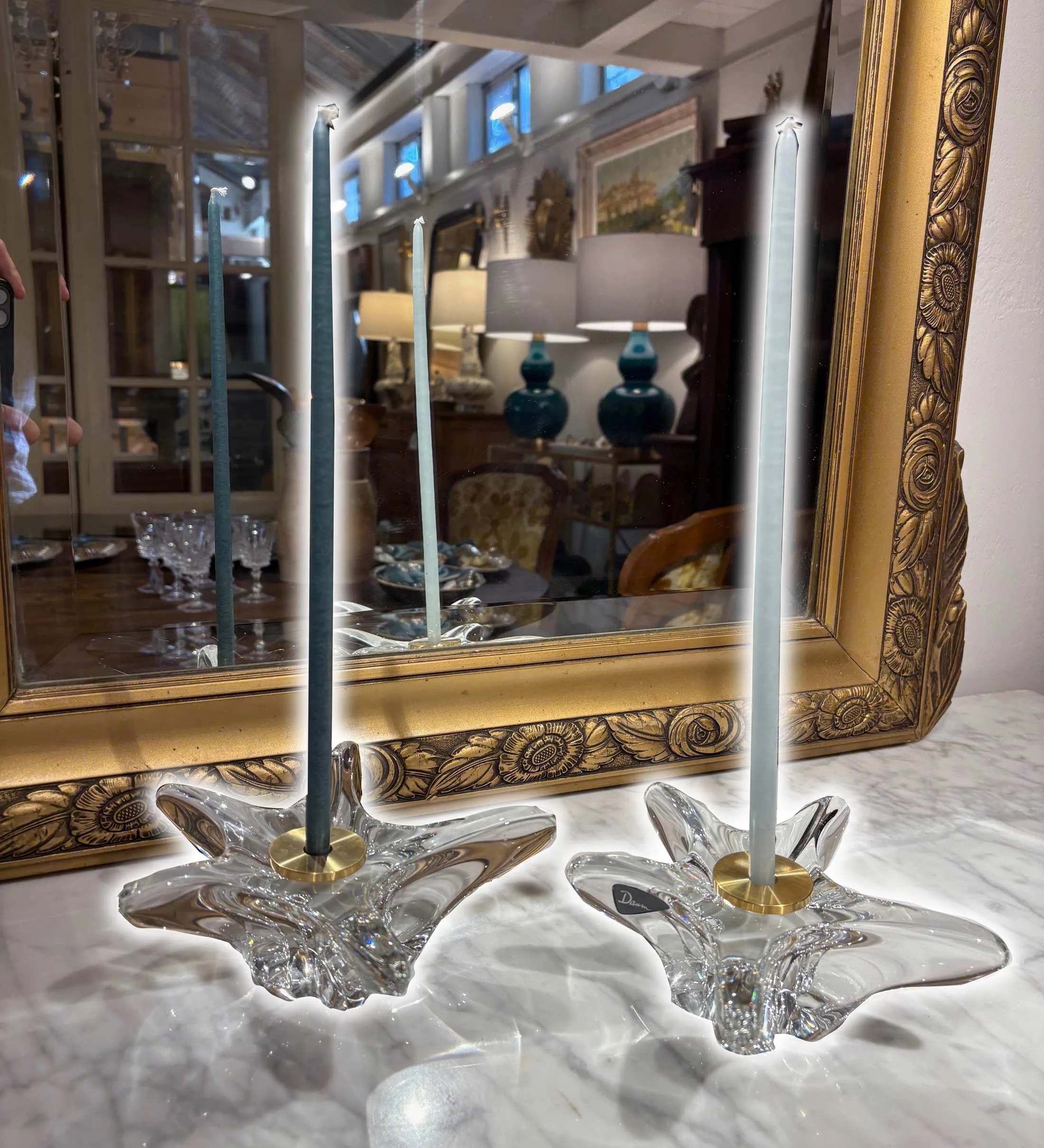 Home Decor Spotlight - Daum Candlestick Holders - Jardin de France