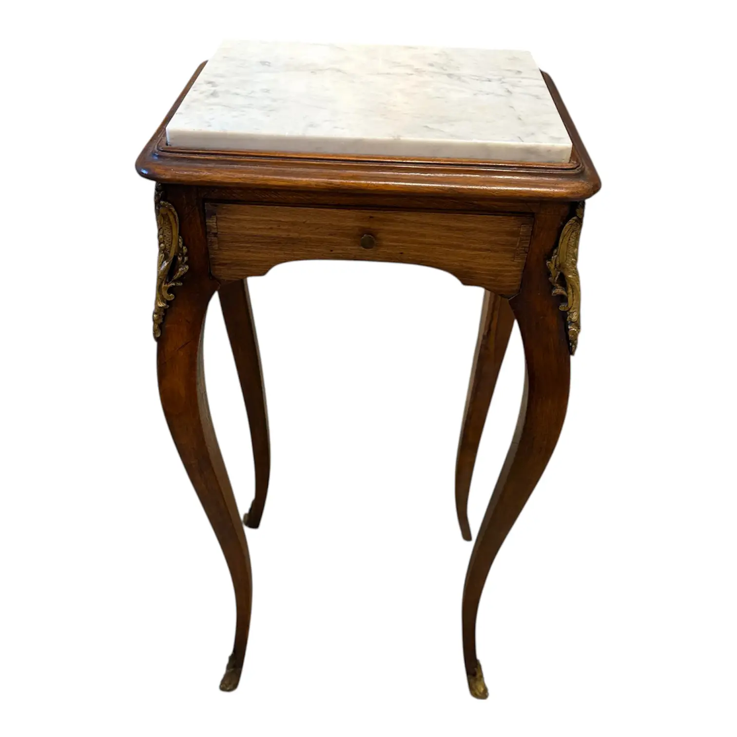 Late 19th c. Louis XV Style Marble-Top Side Table Late 19th c. Louis XV Style Marble-Top Side Table