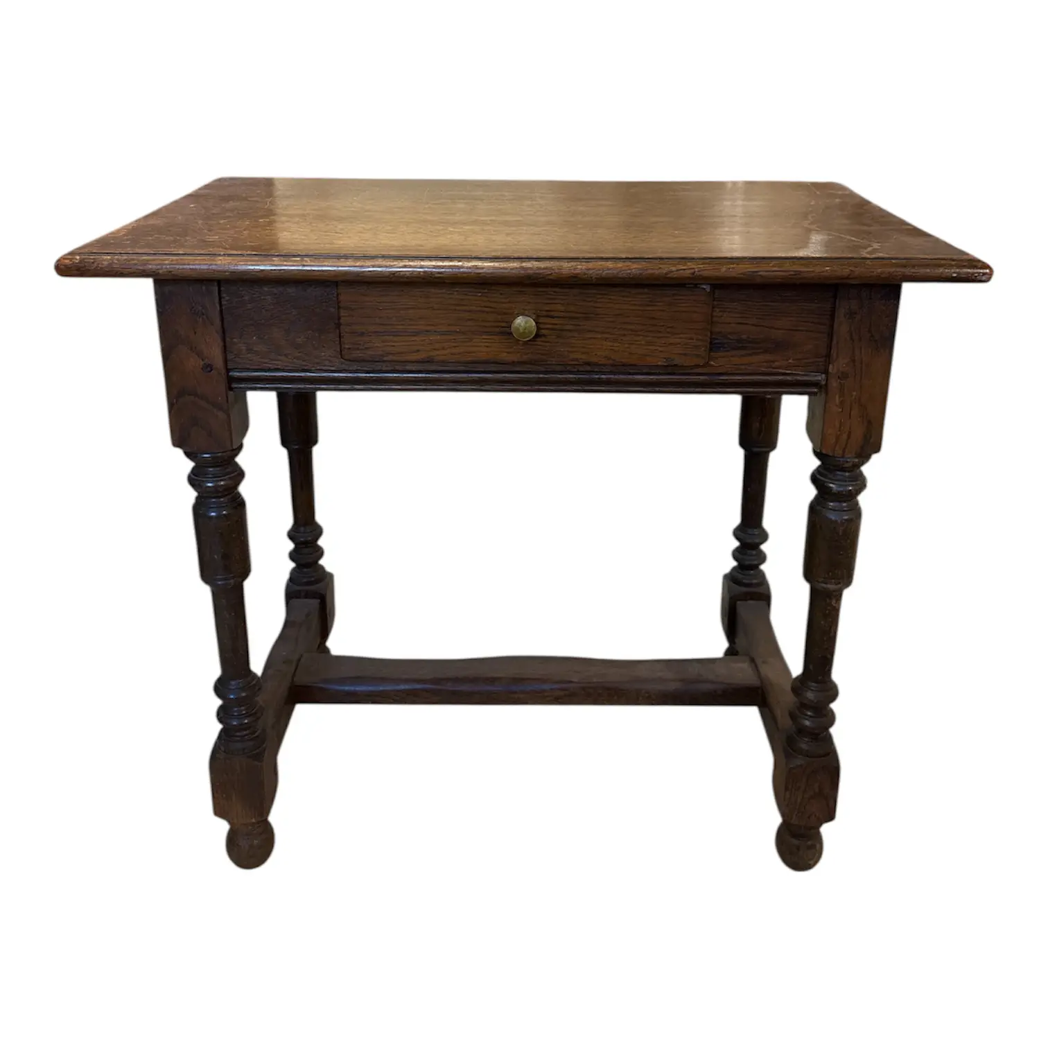 Louis XIII-Style Oak Side Table, circa 1900
