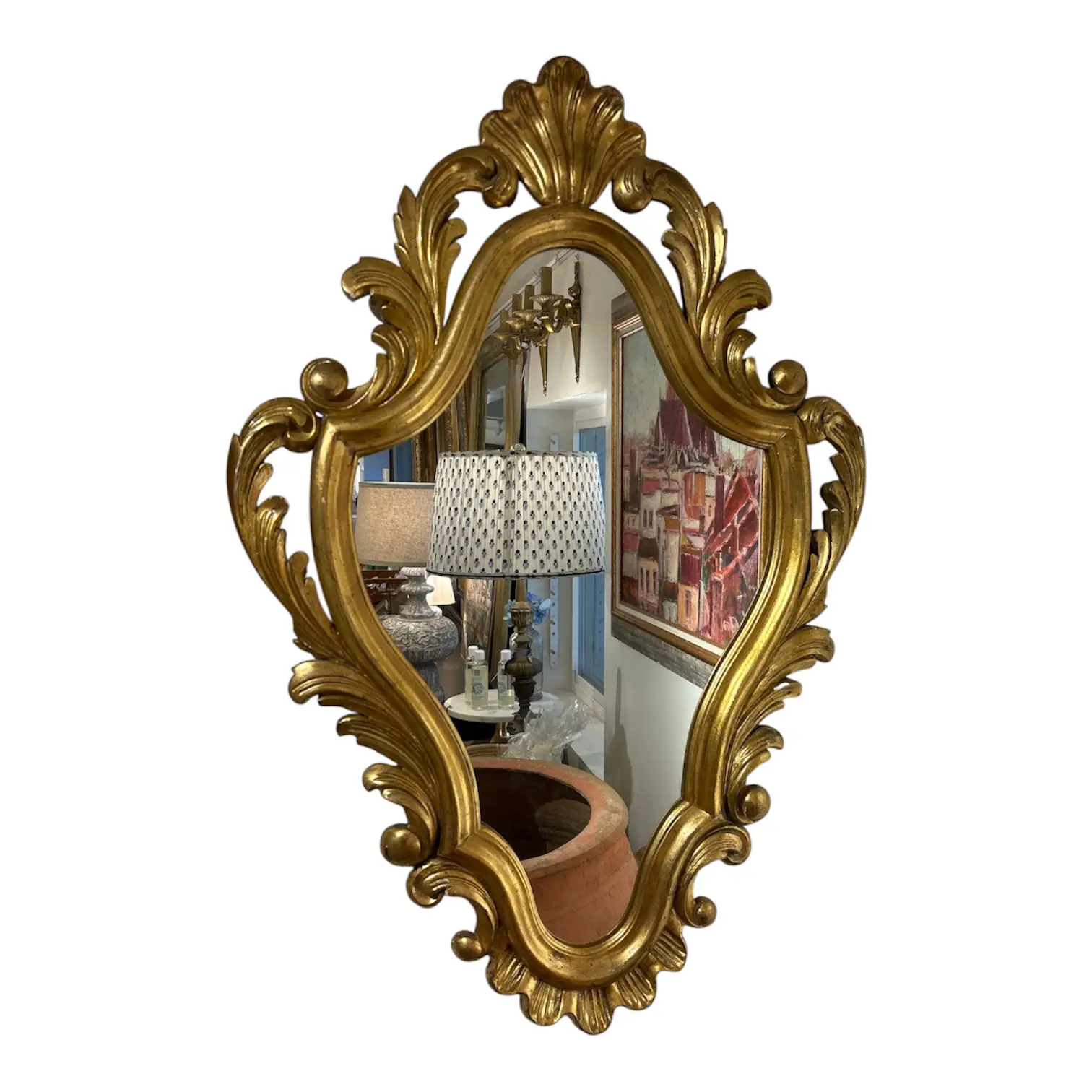 Louis XV-Style Giltwood Mirror