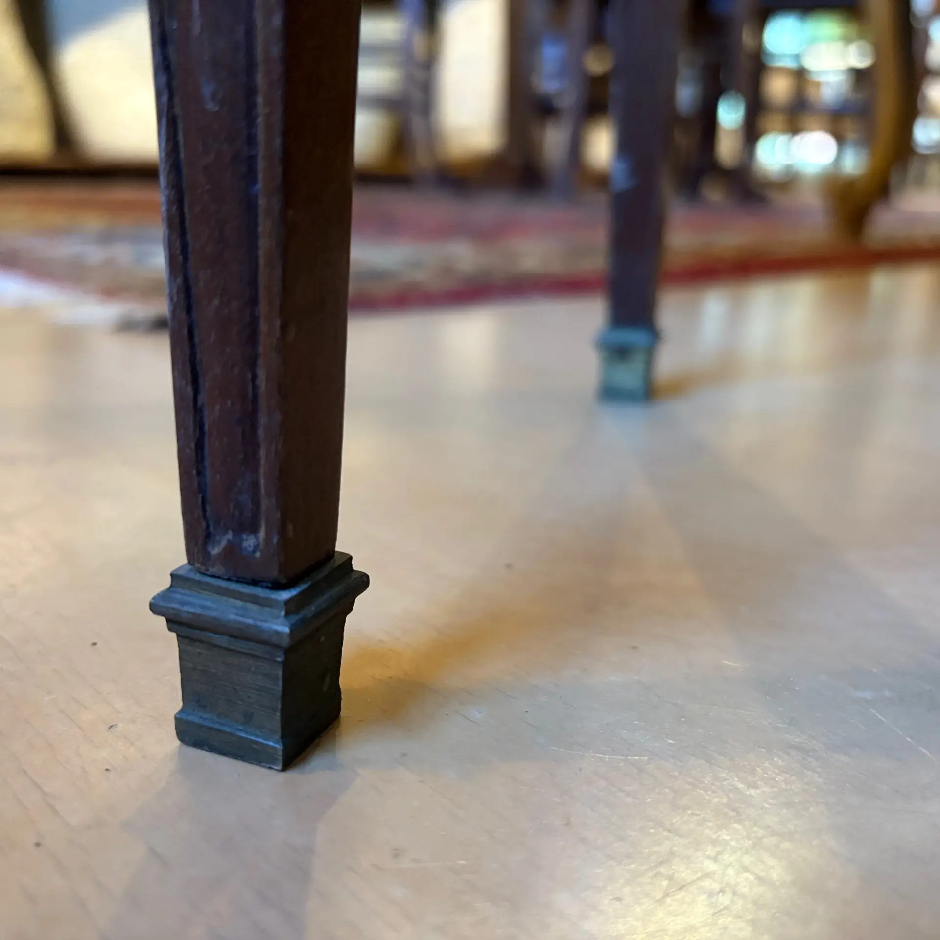 Louis XVI–Style Petite Table with Brass Gallery Louis XVI–Style Petite Table with Brass Gallery